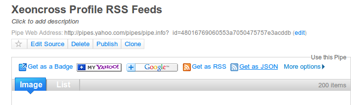 Open Yahoo Pipes